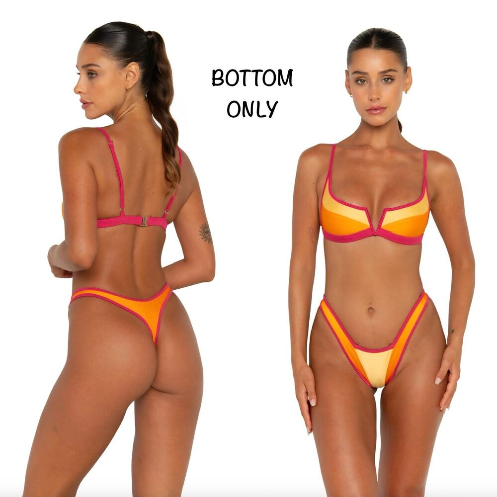 Fae Swim GOI Bikini Bottom - Fiesta - High-Cut G-String - Size Medium - NWT